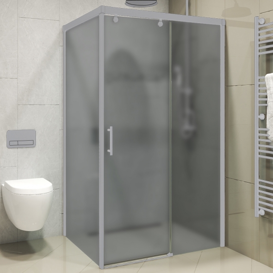 SLIDE SQUARE GK-863A хром матовый стекло графитовое матовое