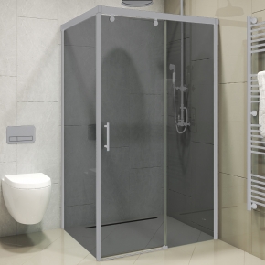 SLIDE SQUARE GK-863A хром матовый стекло графитовое