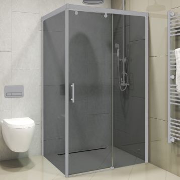 SLIDE SQUARE GK-863A хром матовый стекло графитовое
