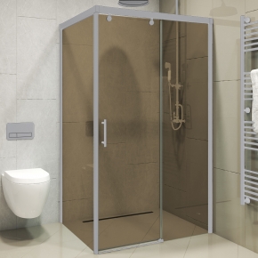 SLIDE SQUARE GK-863A хром матовый стекло бронзовое