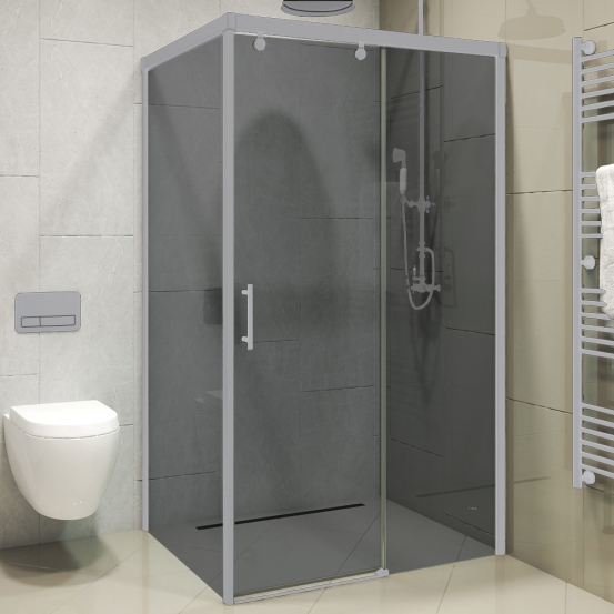 SLIDE SQUARE GK-863A хром матовый стекло графитовое