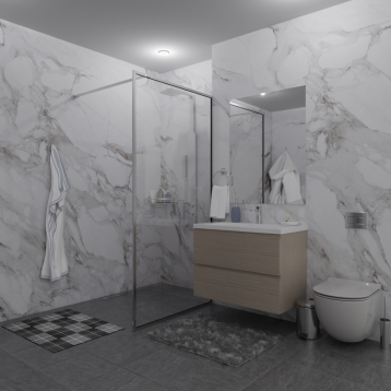 SHOWER GLASS GK-24 хром блестящий стекло бесцветное толщина 8_0