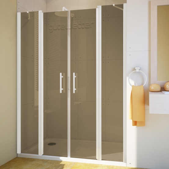 LUX DOOR GK-604-CH02 белый матовый стекло бронзовое