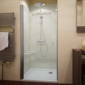 LUX DOOR GK-601T хром матовый стекло выбеленное