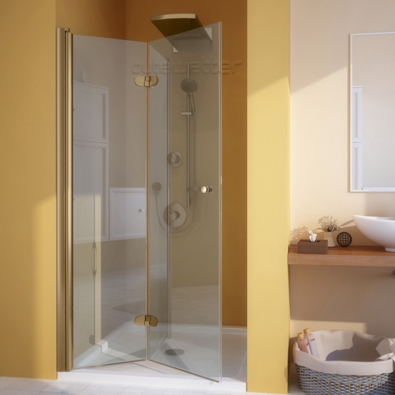 LUX DOOR GK-102A бронзовый стекло выбеленное левое открывание двери