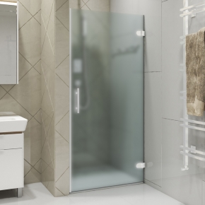 LUX DOOR GK-001-CH02 белый матовый стекло матовое правое открывание двери