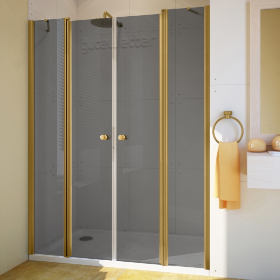 LUX DOOR GK-604 золотой металлик стекло графитовое