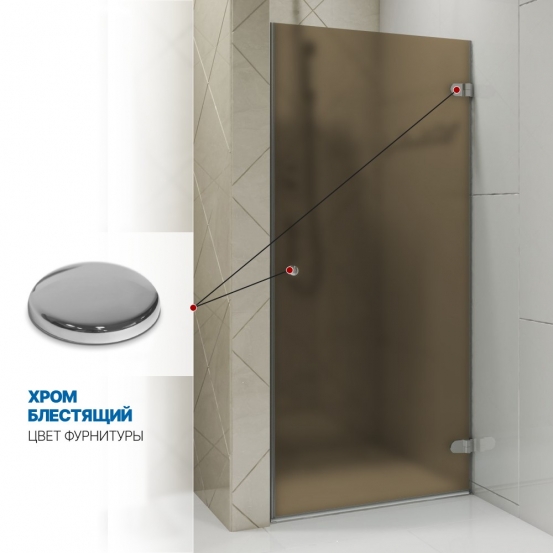 Инфографика 4 LUX DOOR GK-001 хром блестящий стекло бронзовое матовое толщина 0_8 правое открывание двери