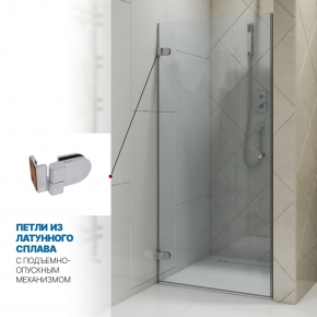 Инфографика 3 LUX DOOR GK-001 хром блестящий стекло выбеленное толщина 0_8 левое открывание двери