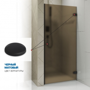 Инфографика 4 LUX DOOR GK-001 черный матовый стекло бронзовое матовое толщина 0_8 правое открывание двери