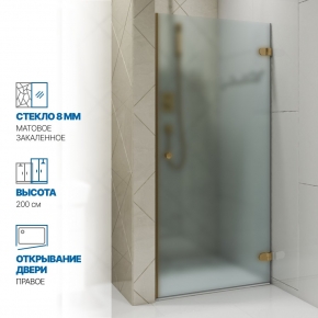 Инфографика 1 LUX DOOR GK-001 бронзовый стекло матовое толщина 0_8 правое открывание двери