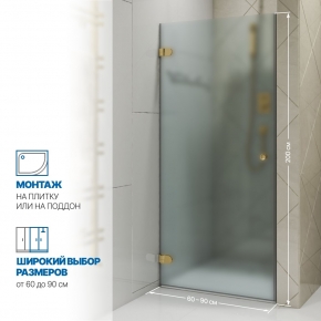 Инфографика 2 LUX DOOR GK-001 золотой металлик стекло матовое толщина 0_8 левое открывание двери