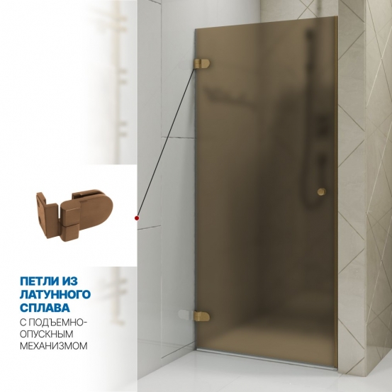 Инфографика 3 LUX DOOR GK-001 бронзовый стекло бронзовое матовое толщина 0_8 левое открывание двери