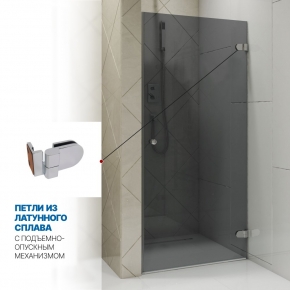 Инфографика 3 LUX DOOR GK-001 хром блестящий стекло графитовое толщина 0_8 правое открывание двери