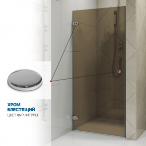 Инфографика 4 LUX DOOR GK-001 хром блестящий стекло бронзовое толщина 0_8 левое открывание двери