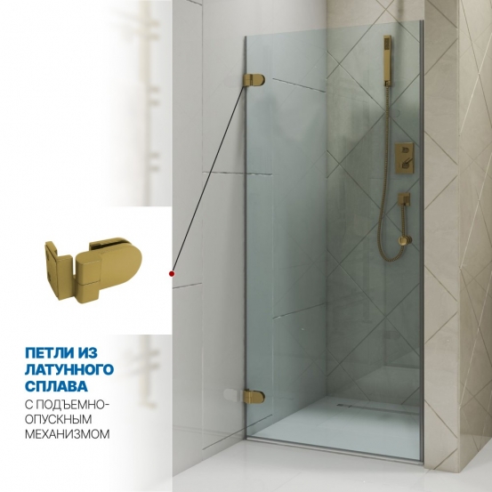 Инфографика 3 LUX DOOR GK-001 золотой гальванический стекло бесцветное толщина 0_6 левое открывание двери