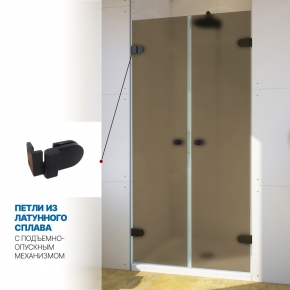Инфографика 3 LUX DOOR GK-002 черный матовый стекло бронзовое матовое толщина 0_8