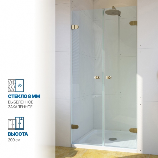 Инфографика 1 LUX DOOR GK-002 золотой металлик стекло выбеленное толщина 0_8