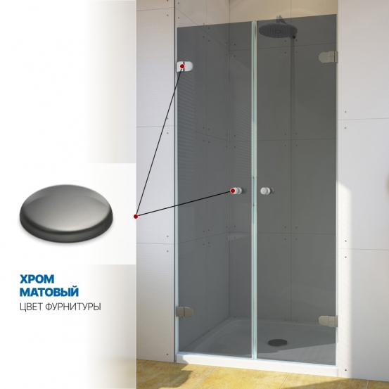 Инфографика 4 LUX DOOR GK-002 хром матовый стекло графитовое толщина 0_8