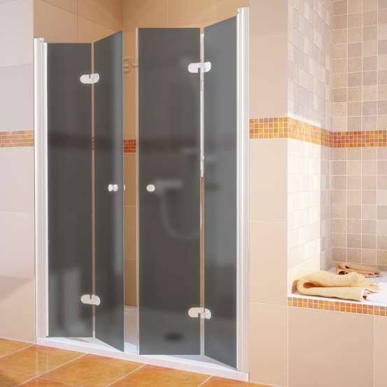 LUX DOOR GK-104A белый матовый стекло графитовое матовое