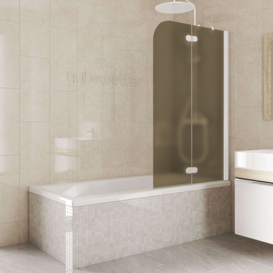 LUX PEARL GV-102APiN белый матовый стекло бронзовое матовое правое открывание двери