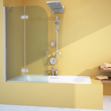LUX PEARL GV-102AP хром матовый стекло матовое левое открывание двери