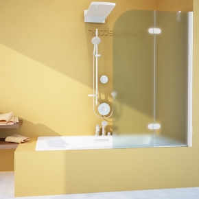 LUX PEARL GV-102AP белый матовый стекло матовое правое открывание двери