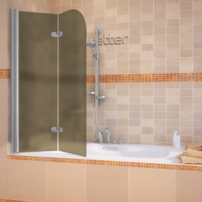 LUX PEARL GV-102 хром матовый стекло бронзовое матовое левое открывание двери