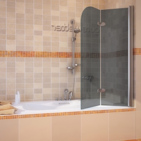 LUX PEARL GV-102 хром блестящий стекло графитовое правое открывание двери