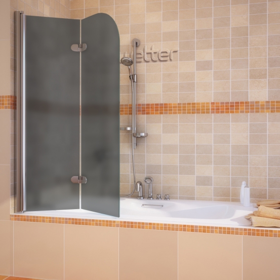 LUX PEARL GV-102 хром блестящий стекло графитовое матовое левое открывание двери