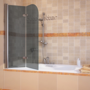 LUX PEARL GV-102 хром блестящий стекло графитовое левое открывание двери