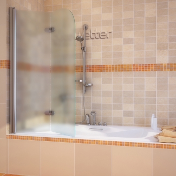 LUX PEARL GV-102 хром блестящий стекло матовое левое открывание двери