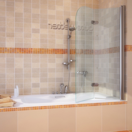 LUX PEARL GV-102 хром блестящий стекло выбеленное правое открывание двери