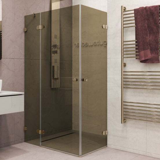 LUX SQUARE GK-003GC-2511 бронзовый стекло бронзовое левое открывание двери