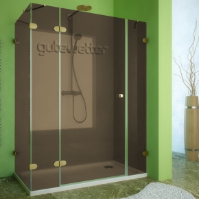 LUX RECTAN GK-004B золотой гальванический стекло бронзовое левое открывание двери