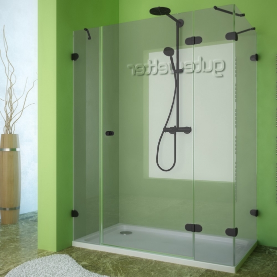 LUX RECTAN GK-004B черный матовый стекло выбеленное правое открывание двери