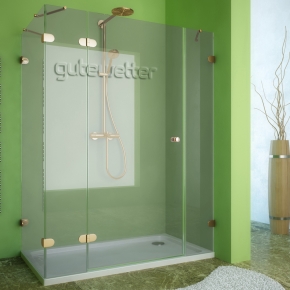 LUX RECTAN GK-004B золотой металлик стекло выбеленное левое открывание двери