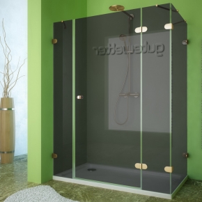 LUX RECTAN GK-004B золотой металлик стекло графитовое правое открывание двери