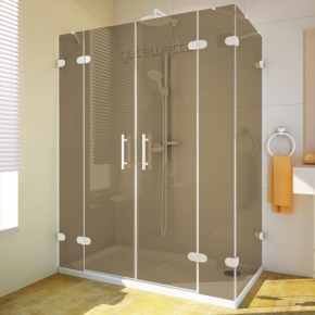 LUX RECTAN GK-005B-CH02 белый матовый стекло бронзовое