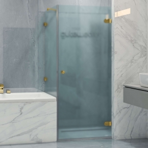 LUX SQUARE GK-002V-2511 золотой металлик стекло матовое правое открывание двери