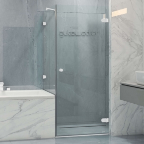 LUX SQUARE GK-002V-2511 белый матовый стекло выбеленное правое открывание двери