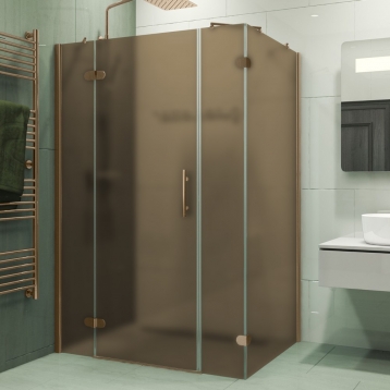 LUX RECTAN GK-104B1-CH02 бронзовый стекло бронзовое матовое левое открывание двери