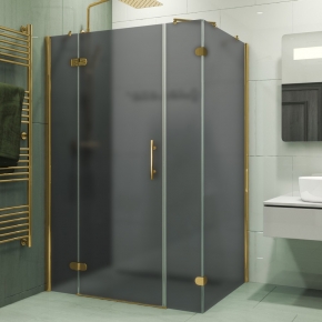 LUX RECTAN GK-104B1-CH02 золотой металлик стекло графитовое матовое левое открывание двери