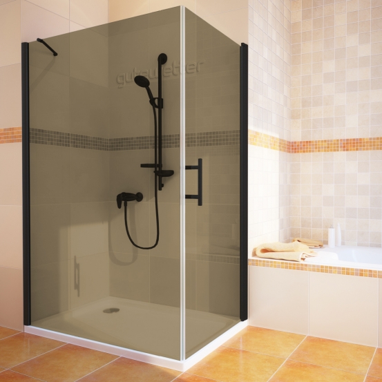 LUX RECTAN GK-602-CH02 черный матовый стекло бронзовое