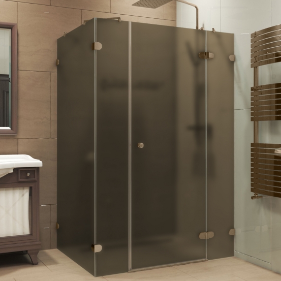 LUX RECTAN GK-004B1 бронзовый стекло бронзовое матовое правое открывание двери