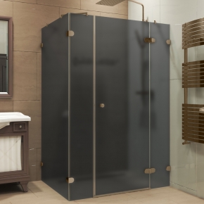 LUX RECTAN GK-004B1 бронзовый стекло графитовое матовое правое открывание двери