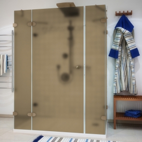 LUX RECTAN GK-005A бронзовый стекло бронзовое матовое левое открывание двери