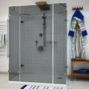 LUX RECTAN GK-005A бронзовый стекло графитовое левое открывание двери