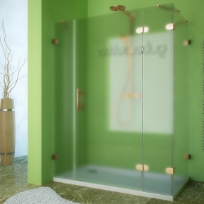 LUX RECTAN GK-004B-CH02 золотой металлик стекло матовое правое открывание двери