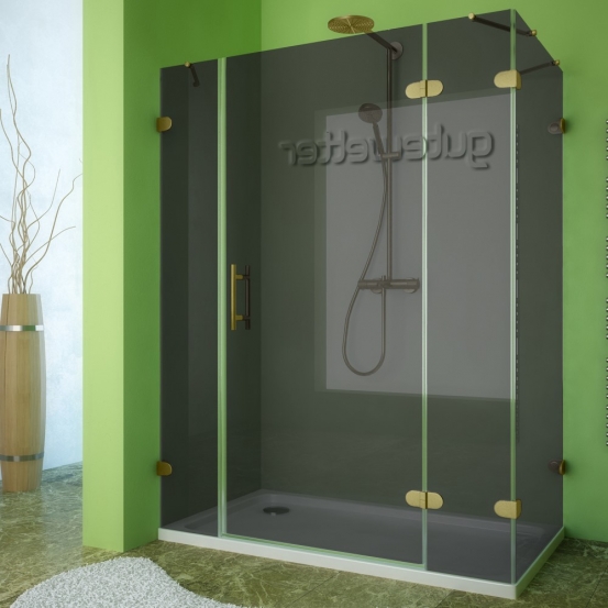 LUX RECTAN GK-004B-CH02 золотой гальванический стекло графитовое правое открывание двери